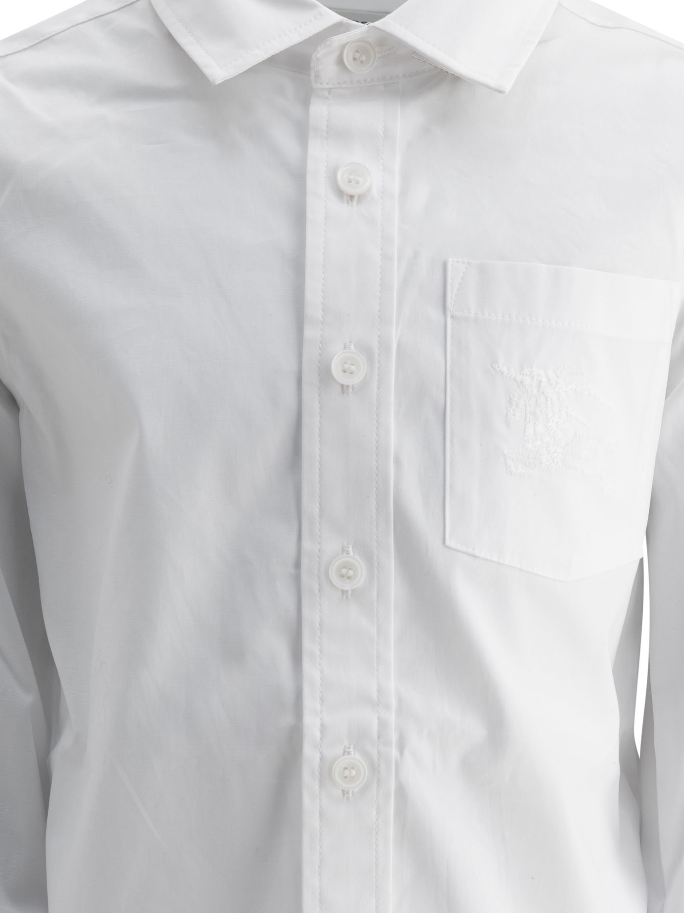 BURBERRY KIDS White EKD stretch cotton shirt